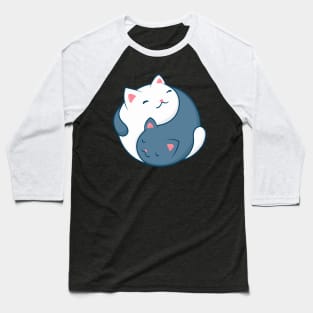 Cat Yin Yang Symbol Cat Lover Gift Baseball T-Shirt